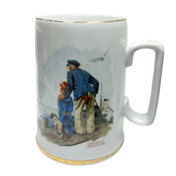 Norman Rockwell's Seafarers Collection "Looking Out to Sea" Porcelain Tankard - Picture 1 of 3